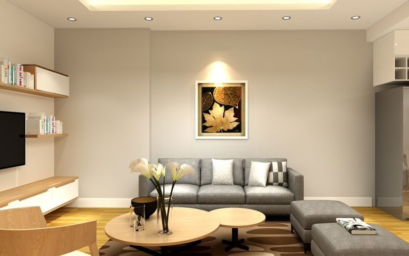 Đặt bàn trà cân xứng trong phòng khách