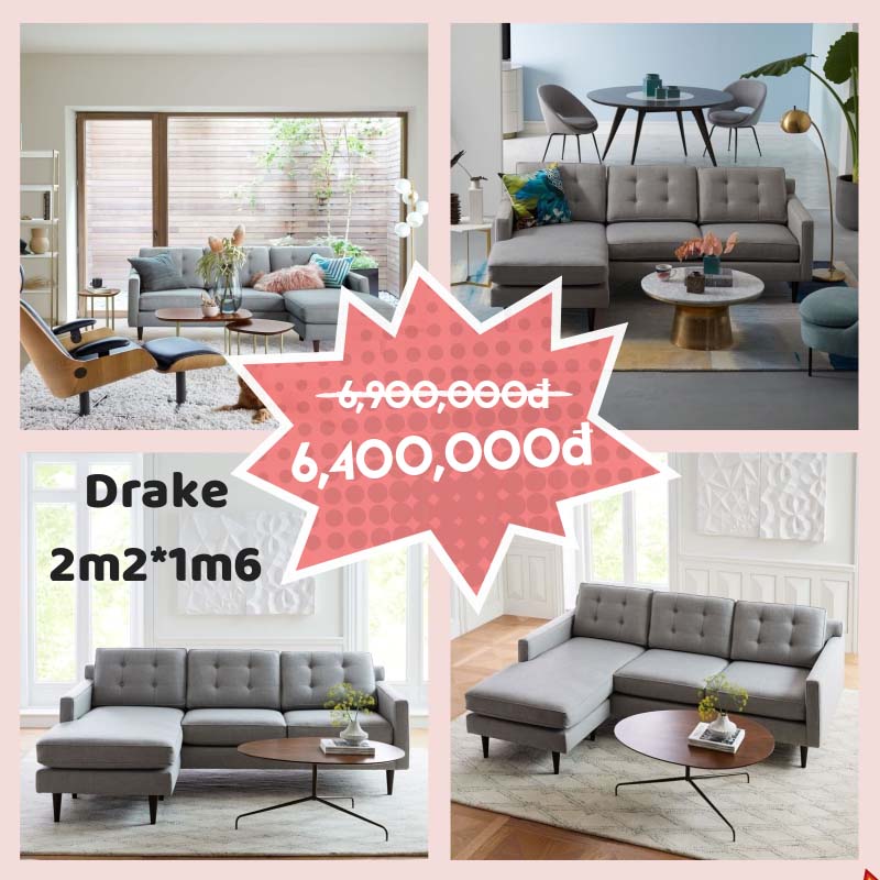 Ghế sofa góc L Drake